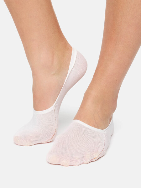 NUR DIE Damen Sneaker Füsslinge Feine Baumwolle OCS - weiß - Größe 39-42