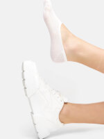 NUR DIE Damen Sneaker Füsslinge Feine Baumwolle OCS - weiß - Größe 39-42