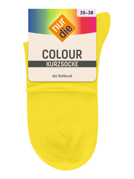 NUR DIE Kurzsocken Colourful - gelb - Größe 35-38