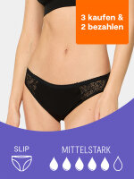 NUR DIE Periodenunterwäsche Slip mit Spitze - ALLES...