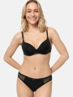 NUR DIE Periodenunterwäsche Slip mit Spitze - ALLES GEREGELT mittelstark - schwarz - Größe 32-34