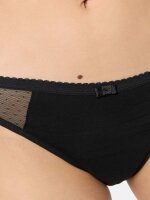 NUR DIE Periodenunterwäsche Slip mit Spitze - ALLES GEREGELT mittelstark - schwarz - Größe 44-46