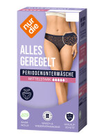 NUR DIE Periodenunterwäsche Slip mit Print - ALLES GEREGELT mittelstark - Polka Dots - Größe 44-46