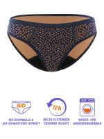 NUR DIE Periodenunterwäsche Slip mit Print - ALLES GEREGELT mittelstark - Polka Dots - Größe 44-46