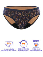 NUR DIE Periodenunterwäsche Slip mit Print - ALLES GEREGELT mittelstark - Polka Dots - Größe 48-50