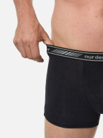 NUR DIE Herren Boxershorts 3D-Flex Classic 6er Pack - schwarz - Größe 6|L|52