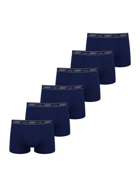 NUR DIE Herren Boxershorts 3D-Flex Classic 6er Pack - marine - Größe 5|M|50