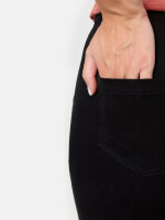 NUR DIE Damen Jeggings - Relax & Go - Jeans-Optik Treggings - tiefschwarz - Größe 38-40