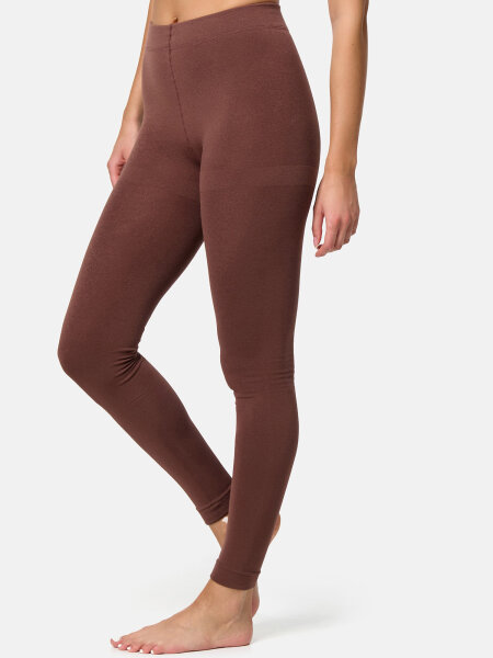 NUR DIE Damen Ultra-Blickdichte Leggings Wohlig Warm 100 DEN - cappuccino - Größe 40-44