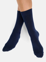 NUR DIE Damen Socken Classic Baumwolle gemustert - 2er Pack - blau grosse Punkte - Größe 35-38