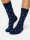 NUR DIE Damen Socken Classic Baumwolle gemustert - 2er Pack - blau grosse Punkte - Größe 35-38
