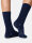NUR DIE Damen Socken Classic Baumwolle gemustert - 2er Pack - blau grosse Punkte - Größe 35-38