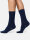 NUR DIE Damen Socken Classic Baumwolle gemustert - 2er Pack - blau grosse Punkte - Größe 35-38