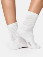 NUR DIE Damen Sport Kurzsocken 3er Pack - weiß - Größe 35-38