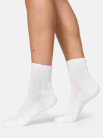NUR DIE Damen Sport Kurzsocken 3er Pack - weiß - Größe 35-38