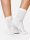 NUR DIE Damen Sport Kurzsocken 3er Pack - weiß - Größe 35-38