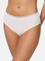 NUR DIE Damen Midislip mit Spitze - weiß - Größe 40-42