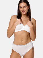 NUR DIE Damen Midislip mit Spitze - weiß - Größe 44-46