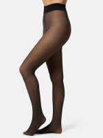 NUR DIE Damen Strumpfhose Warm & Transparent mit wärmendem Innenfleece 80 DEN Print - Punktedesign - Größe 40-44