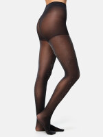 NUR DIE Damen Strumpfhose Glitzer 25 DEN - schwarz - Größe XS-S