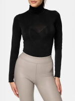 NUR DIE Damen Body Highneck Micromodal - Light & Warm - schwarz - Größe S