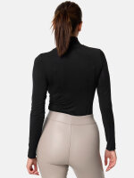 NUR DIE Damen Body Highneck Micromodal - Light & Warm - schwarz - Größe S