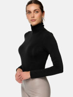 NUR DIE Damen Body Highneck Micromodal - Light & Warm - schwarz - Größe S