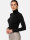 NUR DIE Damen Body Highneck Micromodal - Light & Warm - schwarz - Größe S