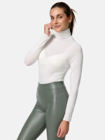 NUR DIE Damen Body Highneck Micromodal - Light & Warm - creme - Größe L