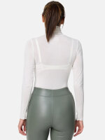 NUR DIE Damen Body Highneck Micromodal - Light & Warm - creme - Größe XL