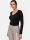 NUR DIE Damen Body Roundneck Micromodal - Light & Warm - schwarz - Größe L