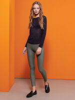 NUR DIE Damen Longsleeve Roundneck mit Kaschmir - Light & Warm - schwarz - Größe M