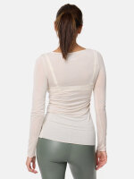 NUR DIE Damen Longsleeve Roundneck mit Kaschmir - Light & Warm - sand - Größe S