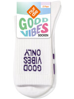 NUR DIE Unisex Socken Good Vibes - 2er Pack - Mix lila - Größe 43-46