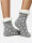 NUR DIE Damen Flausch Socken - grau gemustert - Größe 36-37