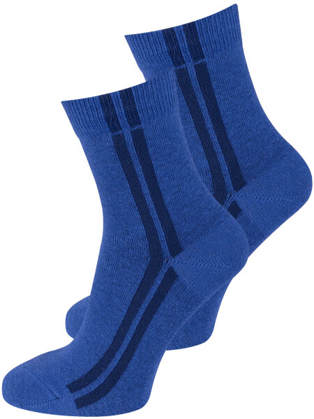 NUR DIE Kinder Socken 2er Pack - blue stripes - Größe 23-26
