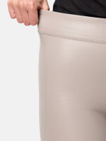 NUR DIE Damen Vegane Leggings in Leder-Optik - Relax & Go - taupe - Größe 32-34