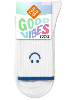NUR DIE Unisex Socken Good Vibes - smiley - Größe 35-38