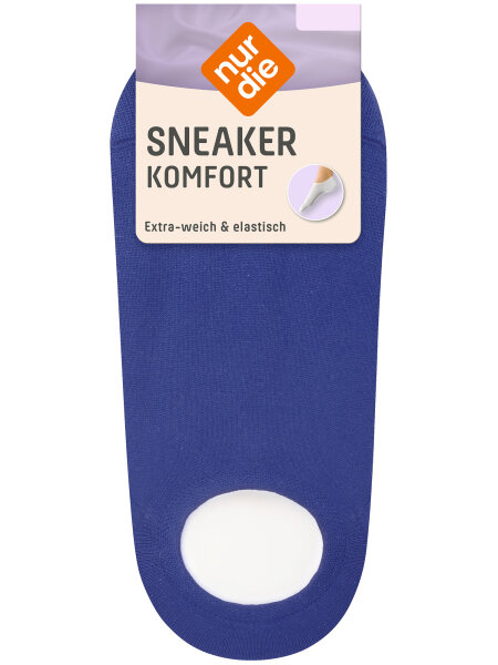 NUR DIE Damen Sneaker Socken Komfort - royalblau - Größe 35-38