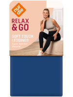 NUR DIE Damen Leggings Soft Touch - Relax & Go - blau - Größe 40-42