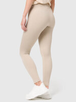 NUR DIE Damen Leggings in Ripp-Optik - Relax & Go - taupe - Größe 48-50
