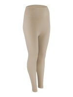 NUR DIE Damen Leggings in Ripp-Optik - Relax & Go - taupe - Größe 48-50
