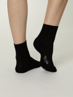 NUR DIE Damen Kurzsocken Modal - 2er Pack - schwarz  - Größe 35-38