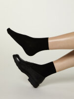 NUR DIE Damen Kurzsocken Modal - 2er Pack - schwarz  - Größe 35-38