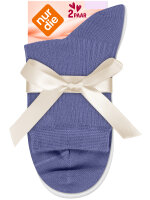 NUR DIE Damen Kurzsocken Modal - 2er Pack - lila/weiß - Größe 35-38