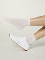 NUR DIE Damen Kurzsocken Modal - 2er Pack - lila/weiß - Größe 35-38