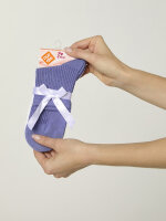 NUR DIE Damen Kurzsocken Modal - 2er Pack - lila/weiß - Größe 35-38