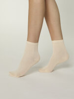 NUR DIE Damen Kurzsocken Modal - 2er Pack - grün/beige - Größe 35-38