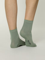 NUR DIE Damen Kurzsocken Modal - 2er Pack - grün/beige - Größe 35-38