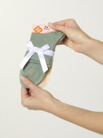 NUR DIE Damen Kurzsocken Modal - 2er Pack - grün/beige - Größe 35-38